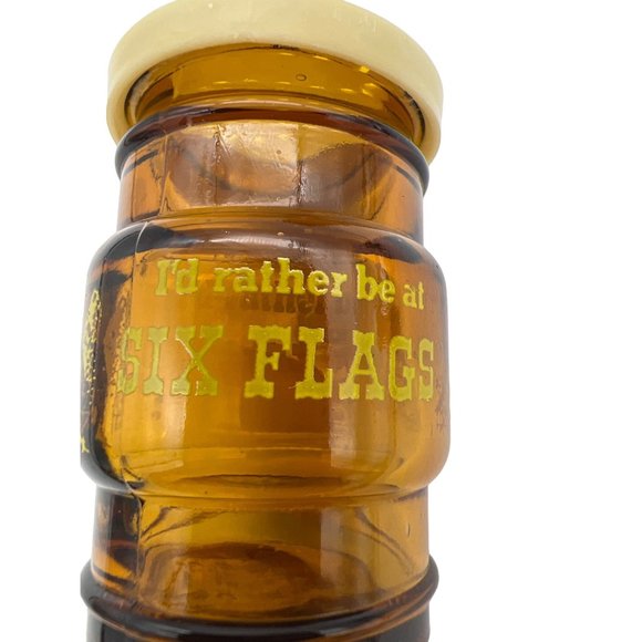 Vintage Six Flags Salt & Pepper Shaker Toothpick Holder and Picnic Table Stand - Picture 7 of 9